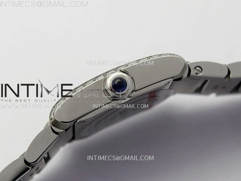 Tank Francaise Ladies 21.2mm Diamond Bezel SS 8848F 1:1 Best Edition Silver Dial on SS Bracelet Ronda Quartz V2